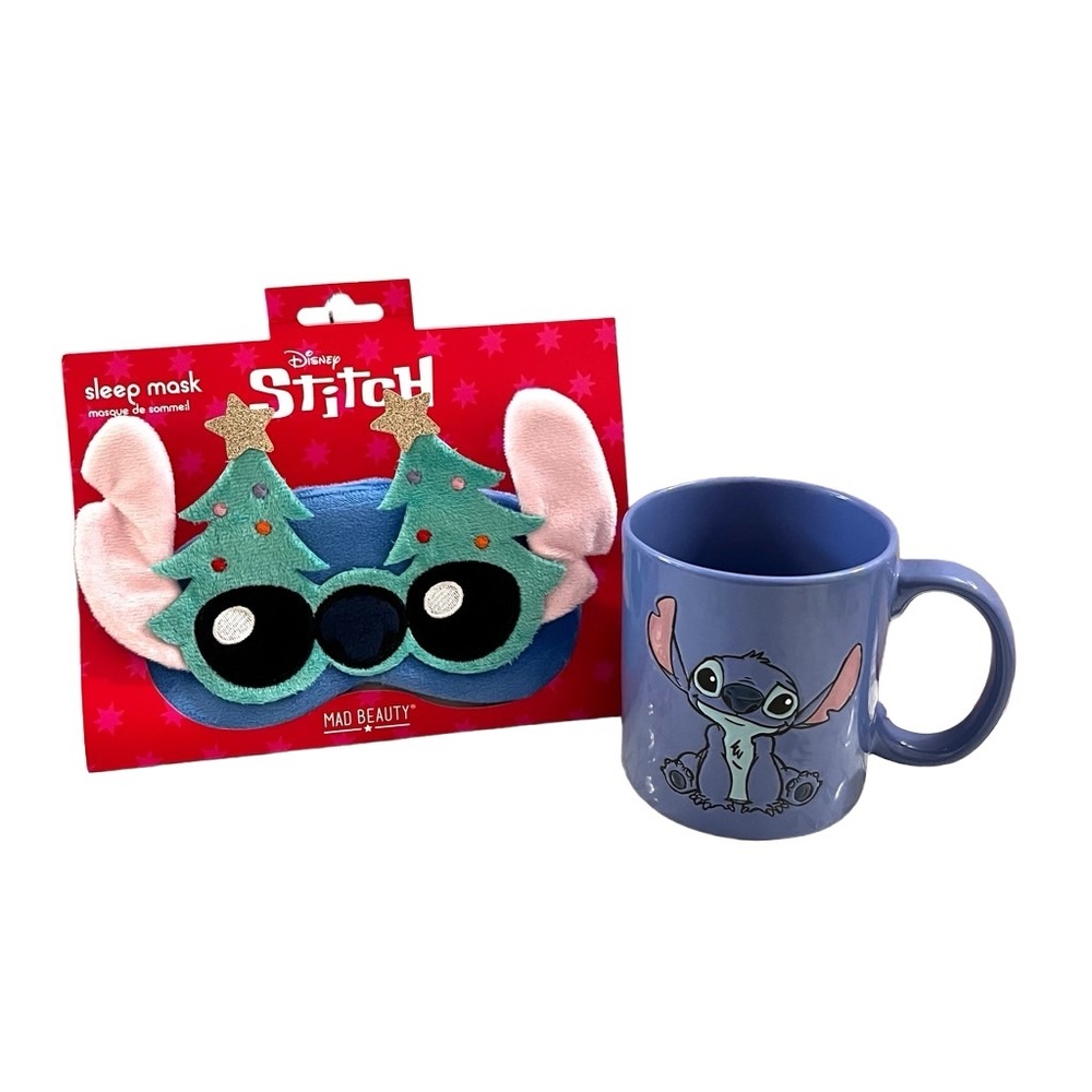 NEW Disney Stitch Mug with Stitch Sleep Mask